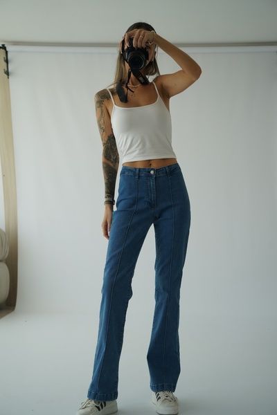 джинси BOOT CUT 3715=сині34 фото