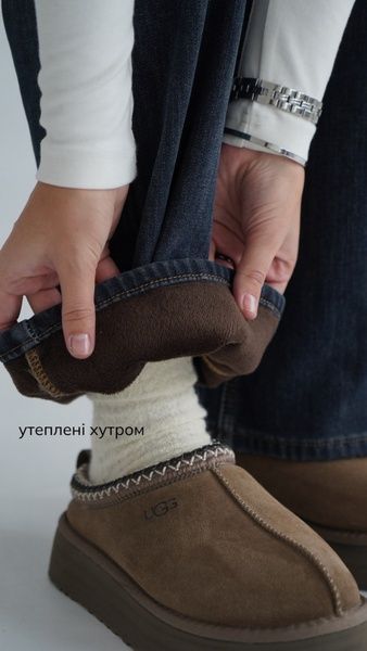 Прямі утеплені сині 4343-теплісині-46 фото
