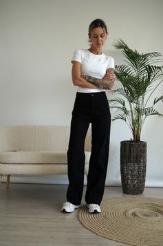 Прямі джинси чорні 2478-black-34 фото