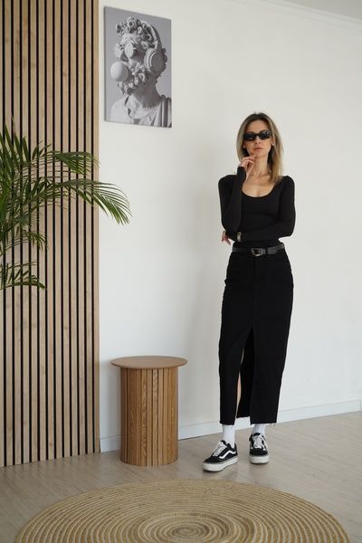 Спідниця міді (чорна) 2782-black-36 фото